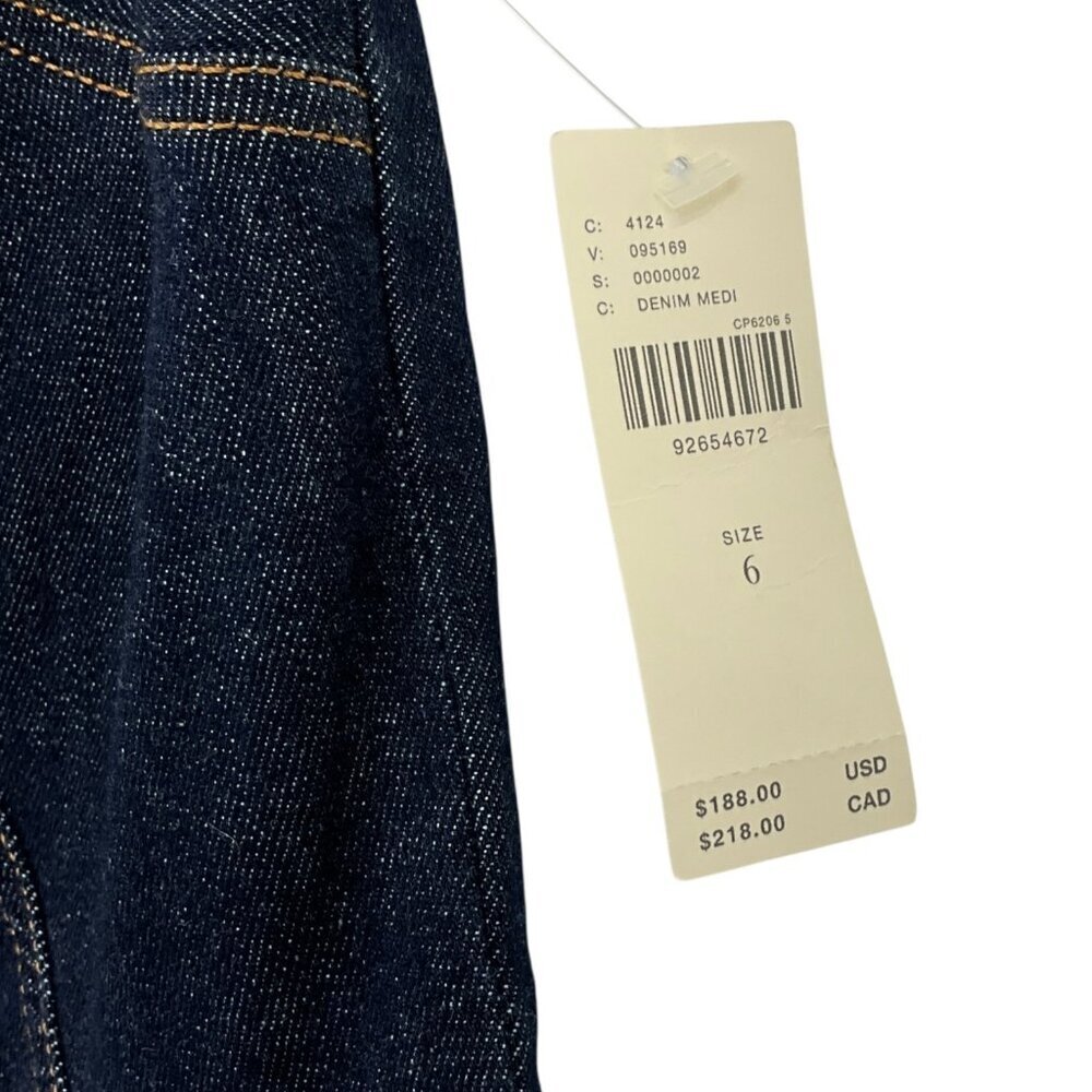 NWT Anthropologie Pilcro Strapless Denim Corset Jumpsuit Indigo Blue US Size 6 - Picture 5 of 10